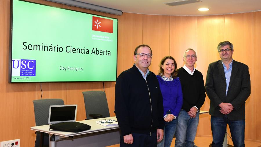 De esquerda a dereita, Gumersindo Feijoo, Mabela Casal, Eloy Rodrigues e Vicente Pérez. FOTO: Santi Alvite 