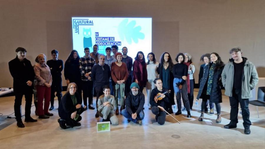 Participantes, organizadores e gañadores do IV Certame de Videocreación, no MIHL