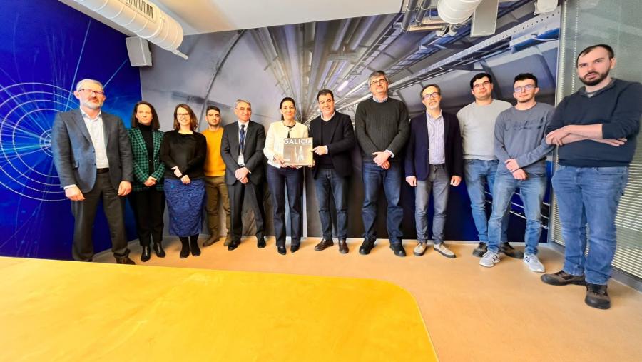 A visita desenvolveuse este luns. Foto: Marina Cavazza. CERN 