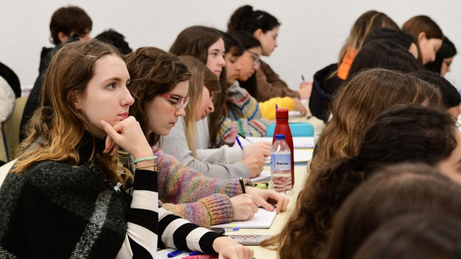 Imaxe de arquivo dunha clase na USC. FOTO: Santi Alvite