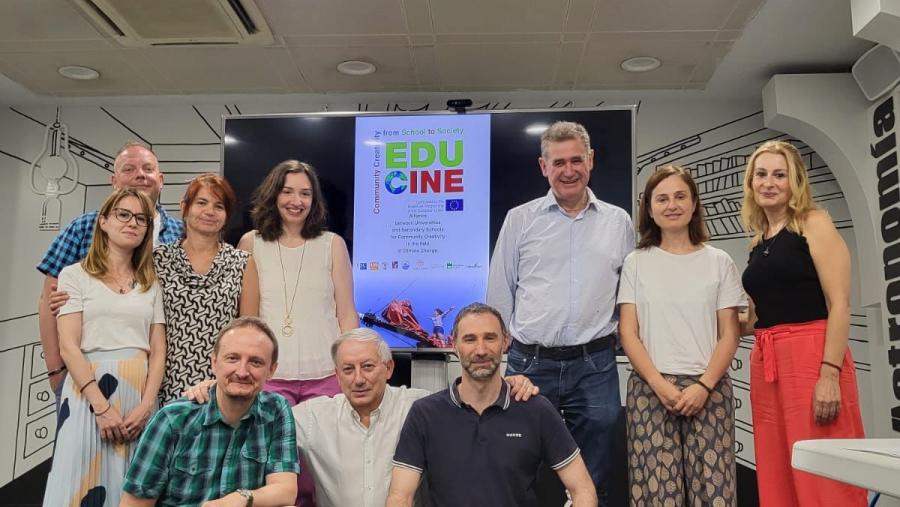 Foto de grupo na reunón de clausura do proxecto. Foto: EduCinema