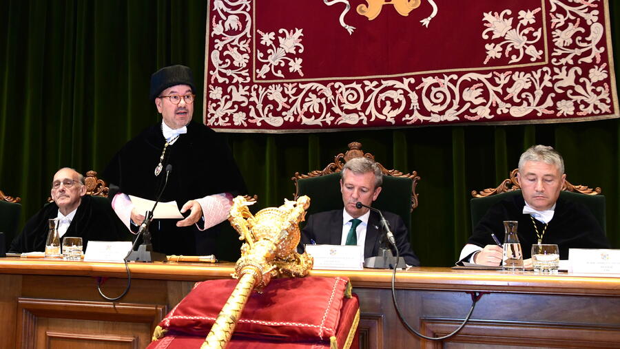 De esquerda a dereita, Manuel Reigosa, Antonio López, Alfonso Rueda e Ricardo Cao. FOTO: Santi Alvite