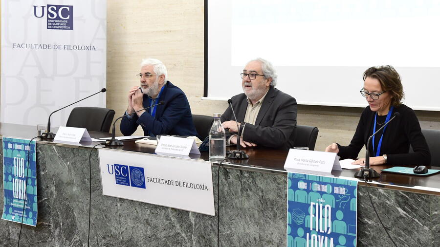 De esquerda a dereita, Elias J. Feijó Torres, Ernesto González Seoane e Rosa Marta Gómez Pato. FOTO: Santi Alvite