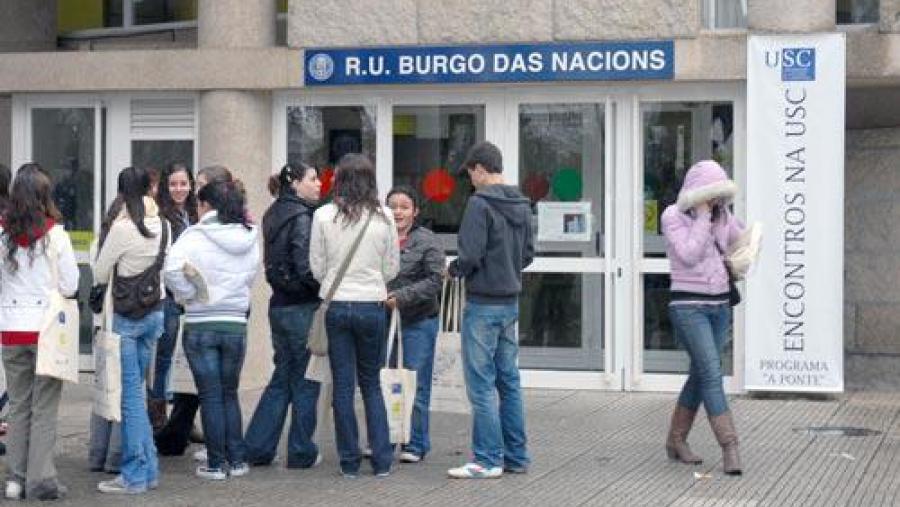 Estudantes de Educación Secundaria no Campus Norte da USC