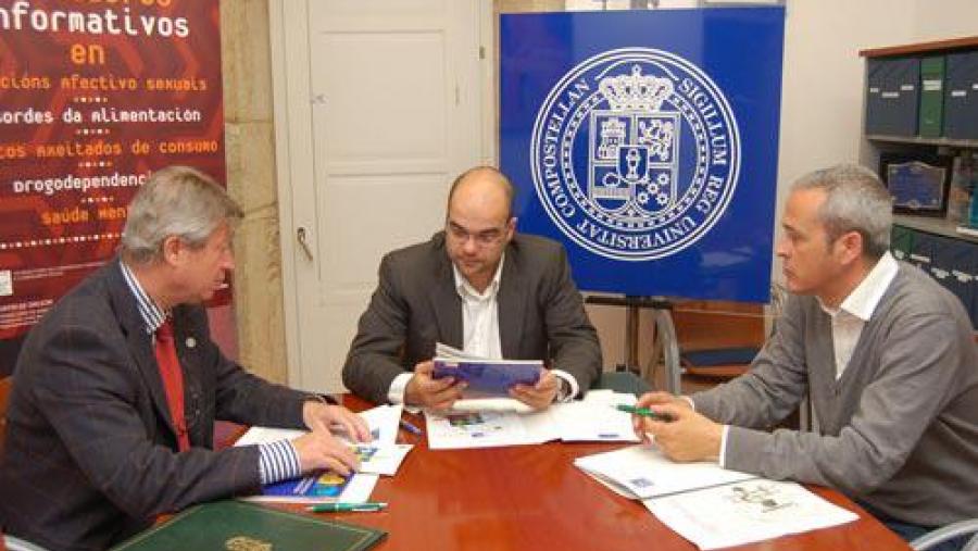 De esquerda a dereita, José Manuel Mayán, Rubén Cela e Javier Agrafojo