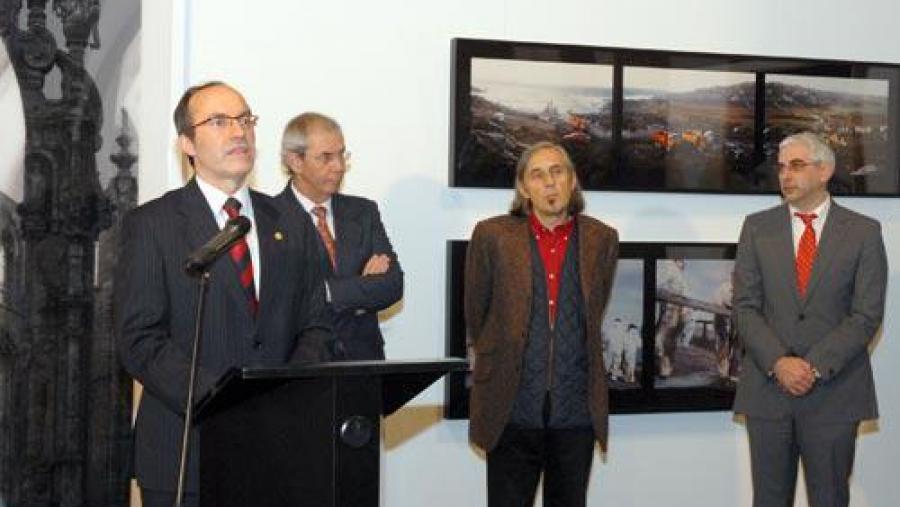 De esquerda a dereita, Senén Barro, Emilio Pérez Touriño, Manuel Vilariño e Elias J. Torres