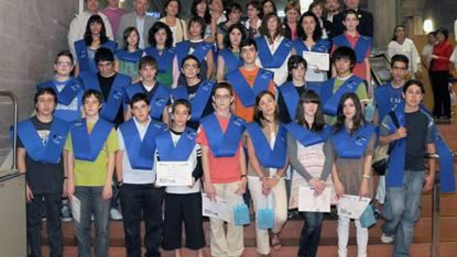 Primeira promoción de Estalmat-Galicia 2009 na Facultade de Matemáticas