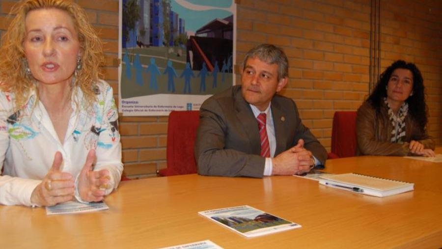 De esquerda a dereita, Asunción Núñez Magdalena, Pedro García Herradón e Lourdes Bermello López durante a presentación das xornadas no Complexo Docente do Campus de Lugo