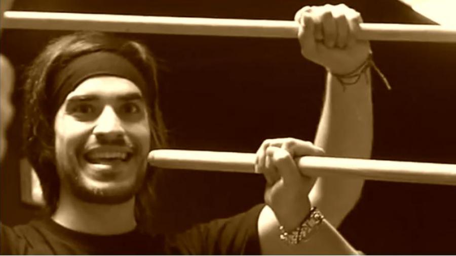 Un momento dos ensaios da obra , da compañía de teatro universitario da USC en Lugo