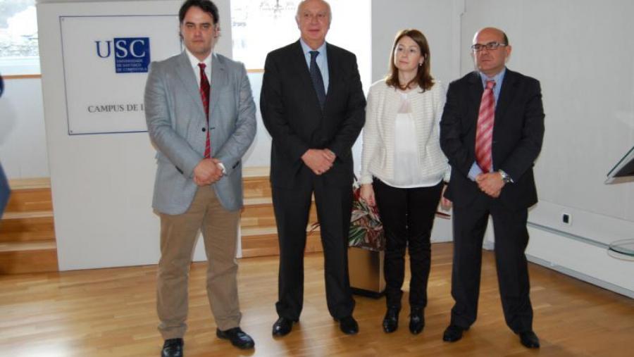 Villasante, Casares, Barreiro e Losada, na Vicerreitoría de Coordinación do campus de Lugo