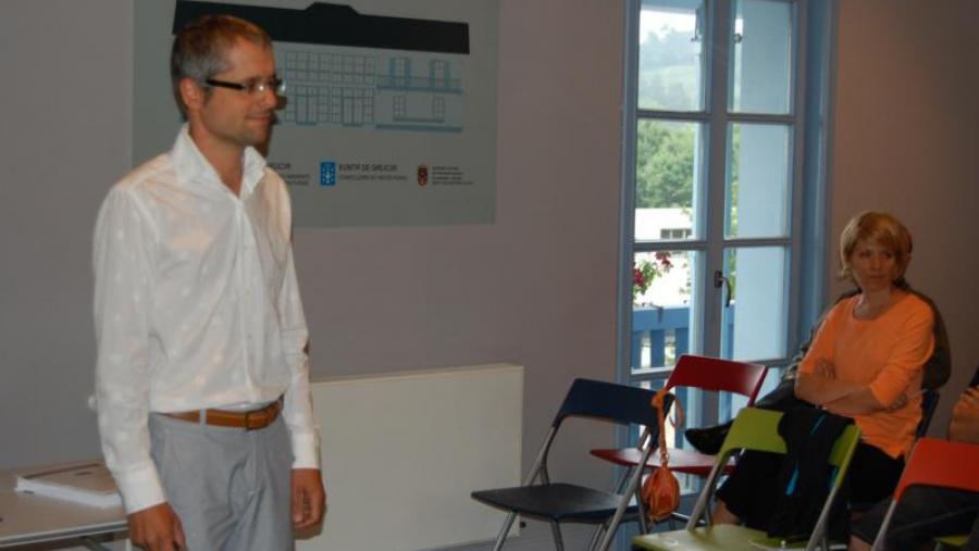 Francisco Antonio Cabaleiro, na defensa da súa tese de doutoramento do Ibader