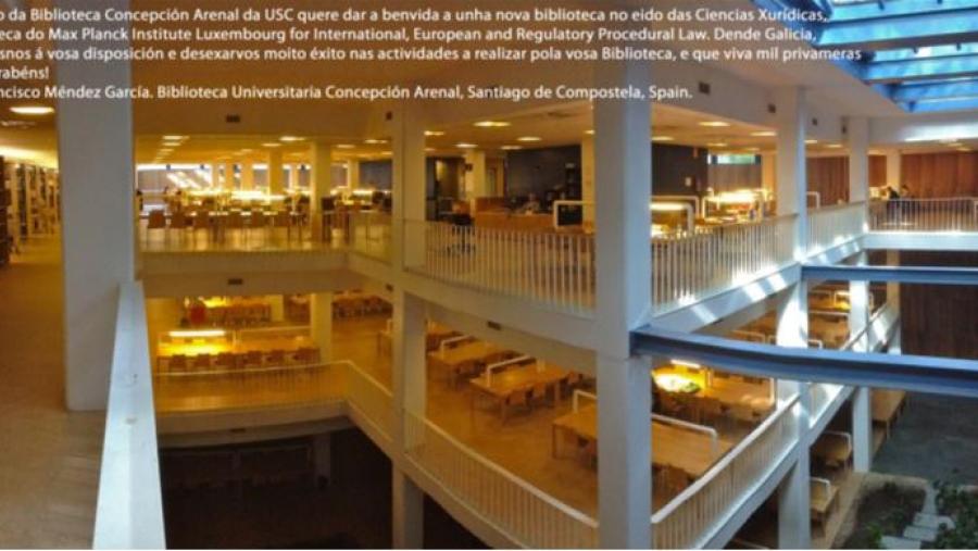 A Biblioteca Concepción Arenal participa nunha mostra fotográfica organizada con motivo da posta en marcha do Max Planck Institute Luxembourg