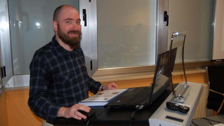 Juan Ventura Trillo Novo, na defensa da súa tese de doutoramento en Ciencias