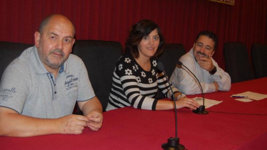 Neira, Valcárcel e Bruña, na inauguración das xornadas na EPS