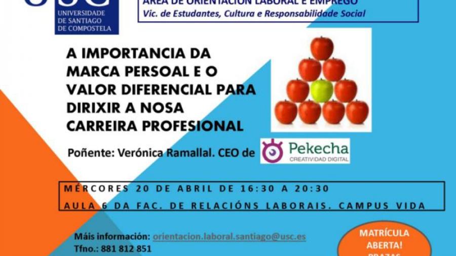 Xornada gratuíta este mércores sobre a importancia da marca persoal
