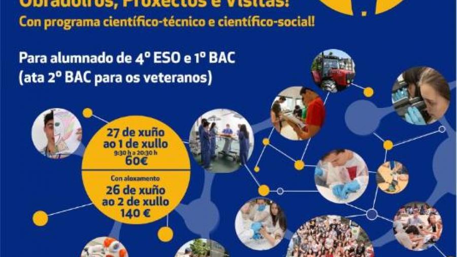 Cartaz do campus de verán Xuvenciencia Lugo 2016