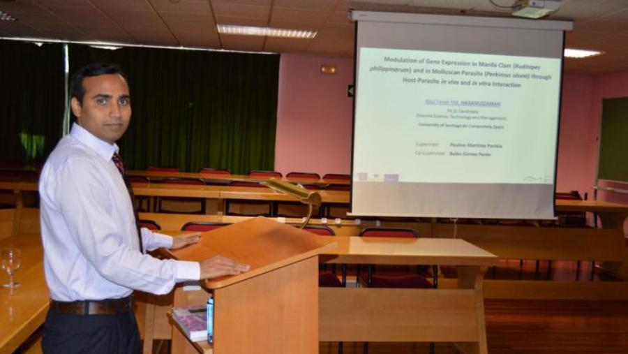 Abul Farah Md. Hasanuzzaman na defensa da súa tese de doutoramento