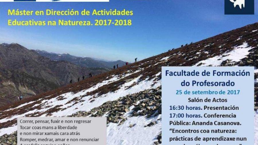 Cartaz do acto de apertura da sexta edición do máster Daen