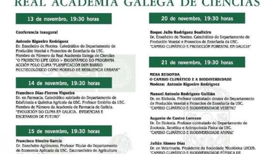 Cartaz da nova edición do ciclo de conferencias Dr. Luis Asorey García