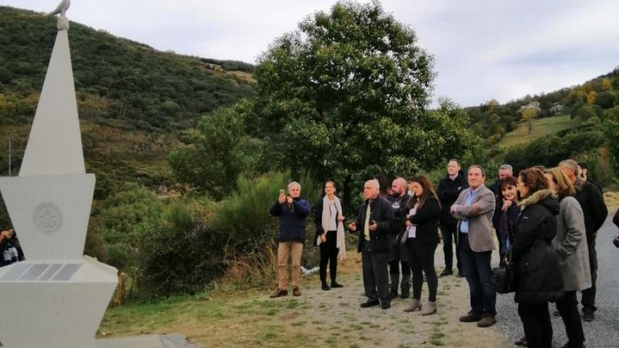 Inauguración do monumento conmemorativo do primeiro fito histórico de Galicia no Monte Cido do Courel