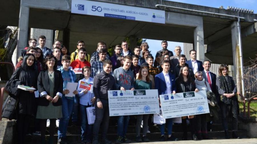 Gañadores e asistentes á ceriminonia de entrega de premios de D3Mobile 2018 na EPS de Enxeñaría de Lugo
