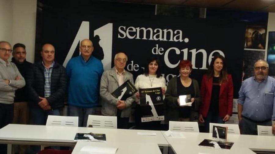 Montserrat Valcárcel, no centro, na presentación da 41 Semana de Cine de Lugo