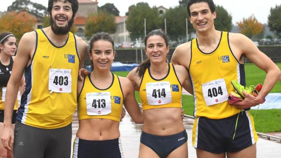 A USC quedou primeira en atletismo. Foto: Santi Alvite