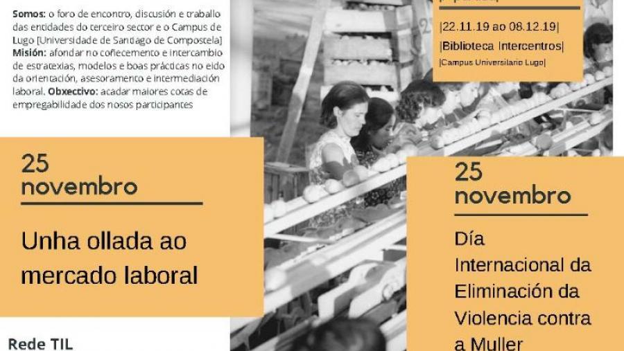 Cartaz da mostra '25n unha ollada ao mercado laboral'